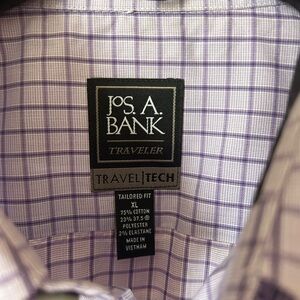 Jos. A. Bank Men's Purple Checkered Shirt